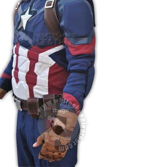 Captain America Civil war Steve Rogers Full Costume suit ( Textured Stretch Fabric )