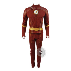 The Flash Season 4 Barry Allen Flash Cosplay (Textured Stretch Fabric )