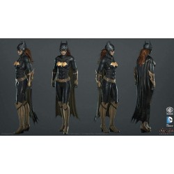 Bat girl Texture stretch custom suit  + Glove + cape 