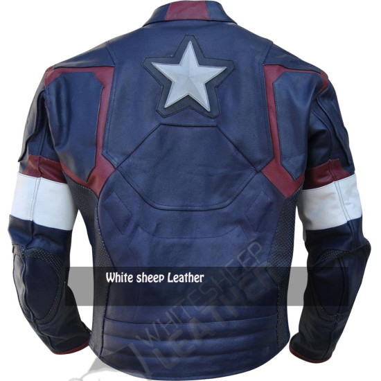 Chris Evans Captain America age of ultron Real Leather Jacket
