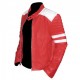 Fight Club Mayhem Red Leather Jacket
