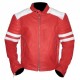 Fight Club Mayhem Red Leather Jacket