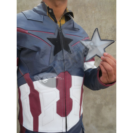 Avengers 2 Captain America Real Leather Coustume (Free Shipping )
