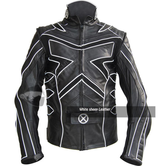 X-Men 3 Wolverine Black & White Leather Jacket