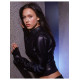 Jessica Alba Women Black Leather Jacket