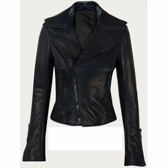Women Fashionable Black Leather Jacket