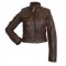 Designer Front Pocket Dark Brown Leather Jacket